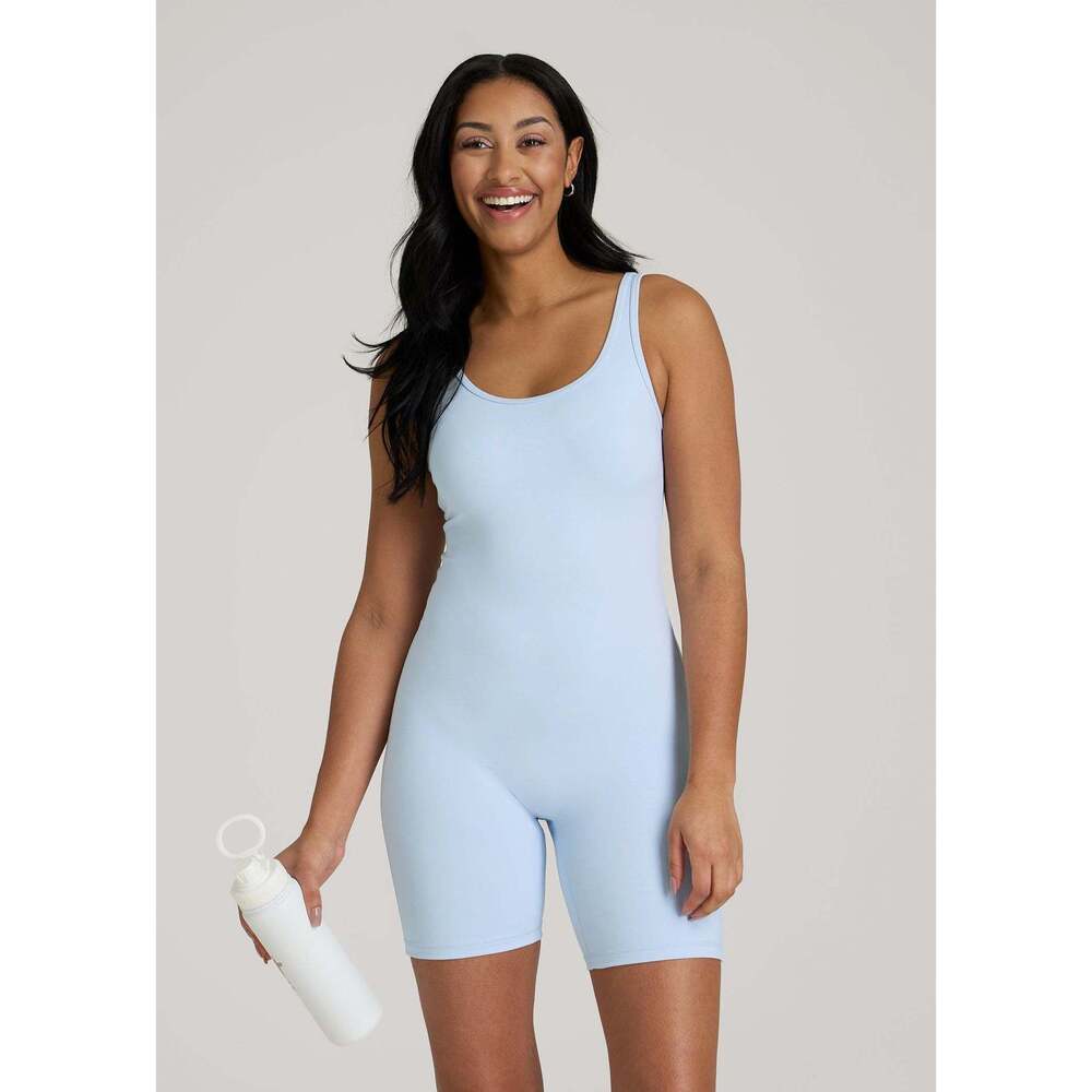 American Tall Balance Scoopneck Romper for Tall Women in Ice Blue Size LL / Extr